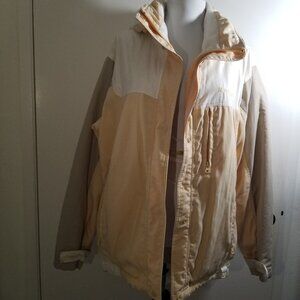 American Eagle Outfitters jacket in yellow/tan/cream colors, size M